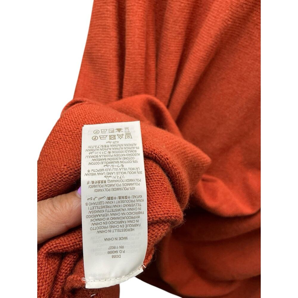 Boden Rust Orange Ribbed Knit Scoop Neck Midi Dress Womens US 12R - Picture 13 of 13